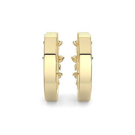 Earring Huggies with Natural Diamonds 0.30cts Total Weight