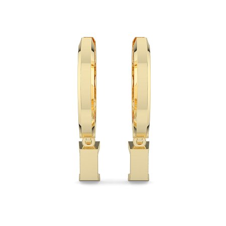 Earring Drop Huggies with Natural Diamonds 0.40cts Total Weight