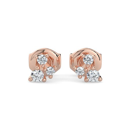Earring Studs with Natural Diamonds 0.20cts Total Weight