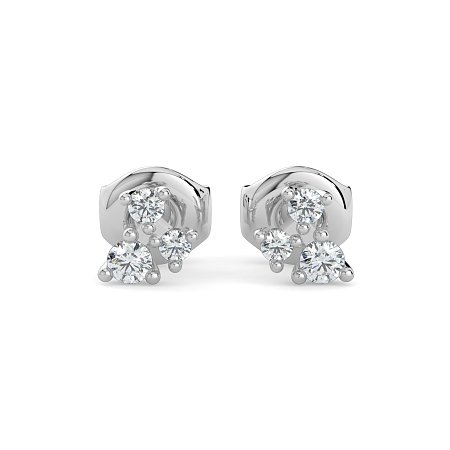 Earring Studs with Natural Diamonds 0.20cts Total Weight