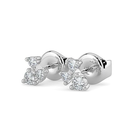 Earring Studs with Natural Diamonds 0.20cts Total Weight
