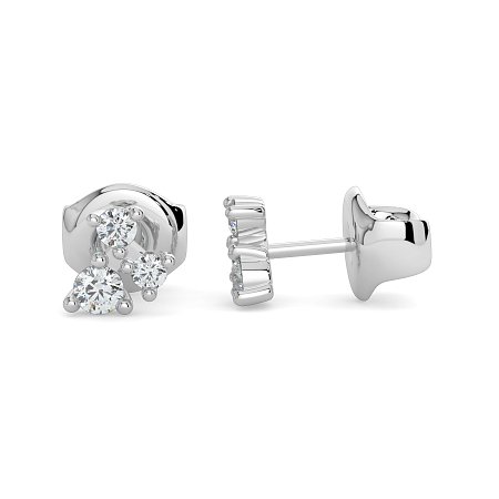 Earring Studs with Natural Diamonds 0.20cts Total Weight