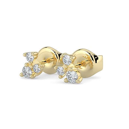 Earring Studs with Natural Diamonds 0.20cts Total Weight