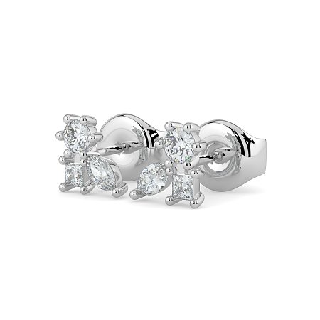 Earring Studs with Natural Diamonds 0.70cts Total Weight