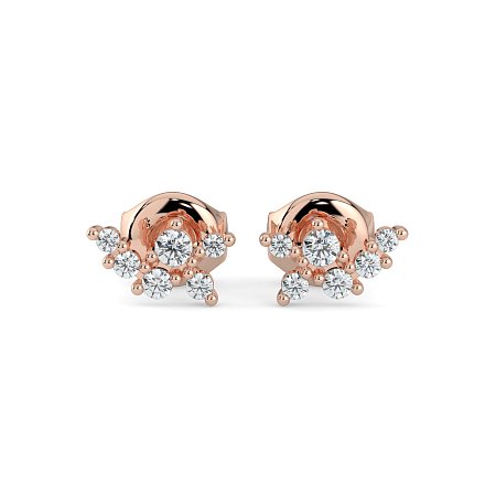 Earring Studs with Natural Diamonds 0.23cts Total Weight