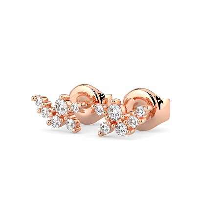 Earring Studs with Natural Diamonds 0.23cts Total Weight