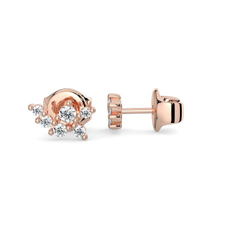Earring Studs with Natural Diamonds 0.23cts Total Weight
