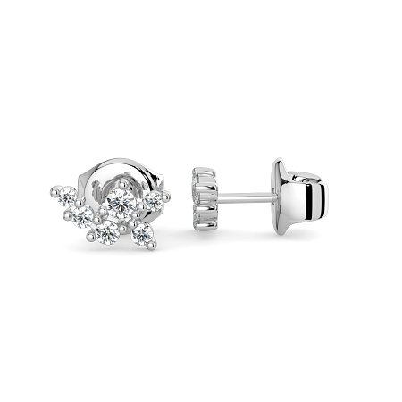 Earring Studs with Natural Diamonds 0.23cts Total Weight