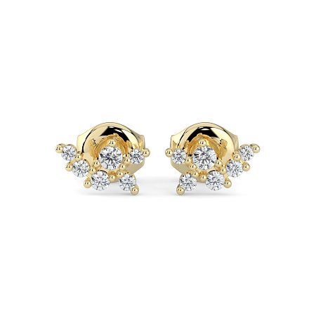 Earring Studs with Natural Diamonds 0.23cts Total Weight