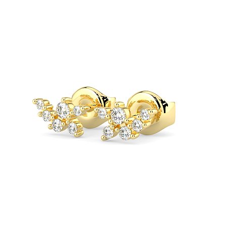 Earring Studs with Natural Diamonds 0.23cts Total Weight