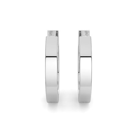 Earring Huggies with Rub Over Natural Diamonds 0.06cts Total Weight