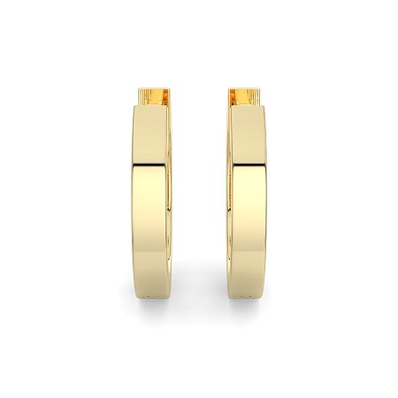Earring Huggies with Rub Over Natural Diamonds 0.06cts Total Weight