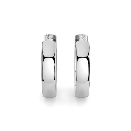 Earring Huggies with Rub Over Natural Diamonds 0.06cts Total Weight