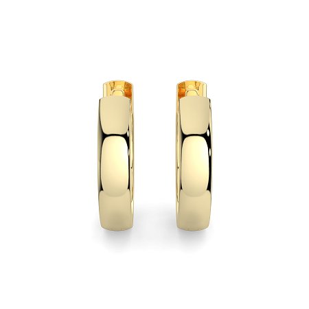 Earring Huggies with Rub Over Natural Diamonds 0.06cts Total Weight