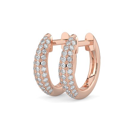 Earring Huggies with Natural Diamonds 0.20cts Total Weight
