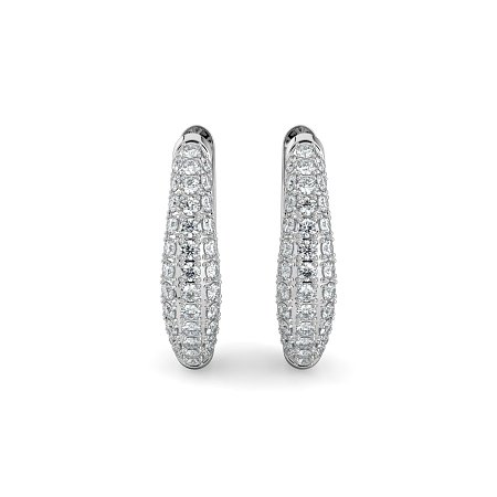Earring Huggies with Natural Diamonds 0.20cts Total Weight