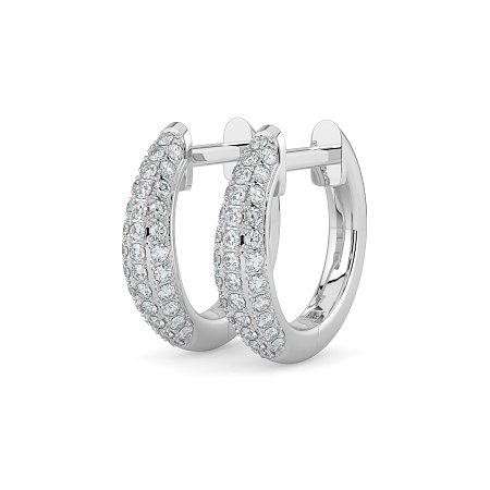 Earring Huggies with Natural Diamonds 0.20cts Total Weight