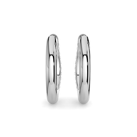 Earring Huggies with Natural Diamonds 0.20cts Total Weight