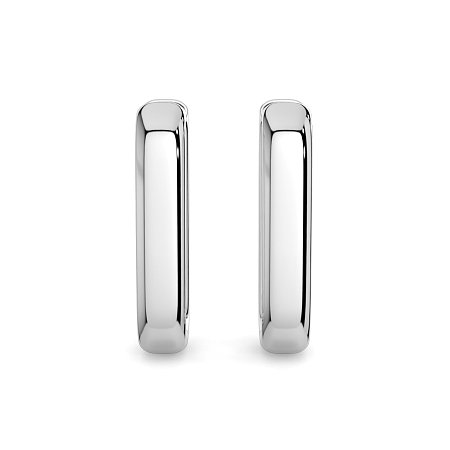 Earring Huggies with Rub Over Natural Diamonds 0.42cts Total Weight