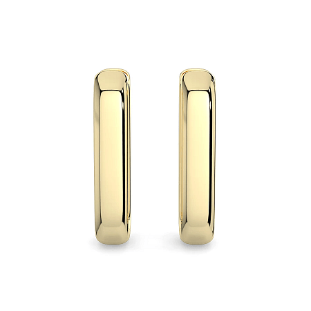 Earring Huggies with Rub Over Natural Diamonds 0.42cts Total Weight