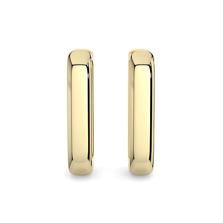 Earring Huggies with Rub Over Natural Diamonds 0.42cts Total Weight