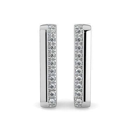 Earring Huggies with Natural Diamonds 0.70cts Total Weight