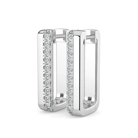 Earring Huggies with Natural Diamonds 0.70cts Total Weight