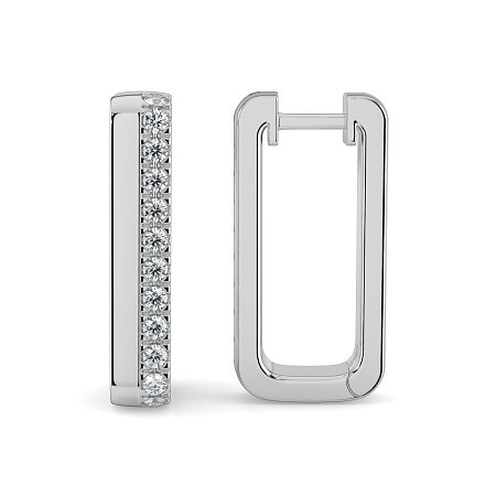 Earring Huggies with Natural Diamonds 0.70cts Total Weight