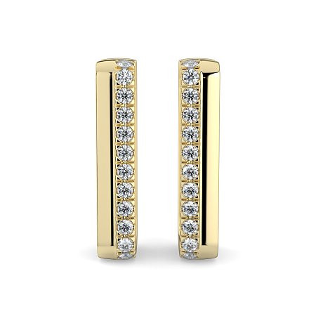 Earring Huggies with Natural Diamonds 0.70cts Total Weight