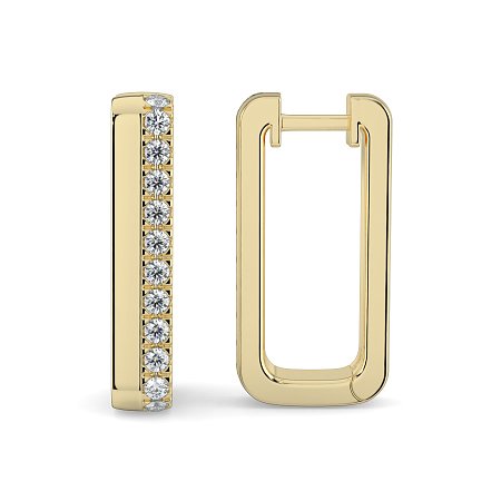 Earring Huggies with Natural Diamonds 0.70cts Total Weight