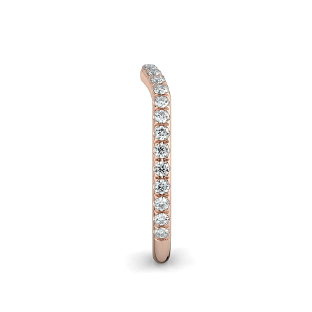 Dalia Split Curve Wedding Ring with Natural Diamonds 0.28ct Total Weight