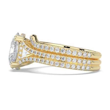 Dalia with Diamonds on Double Split Band