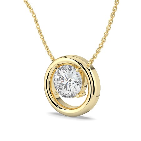 Pendant with Round Lab Grown Diamonds 1.10cts Total Weight