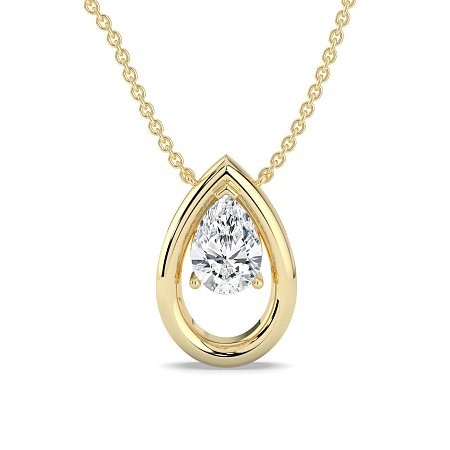 Pendant with Pear Lab Grown Diamonds 1.06cts Total Weight