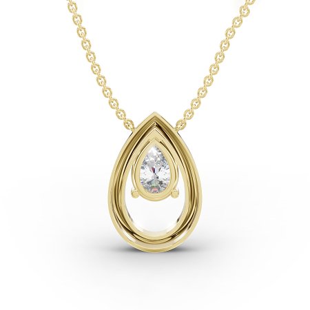 Pendant with Pear Lab Grown Diamonds 1.06cts Total Weight