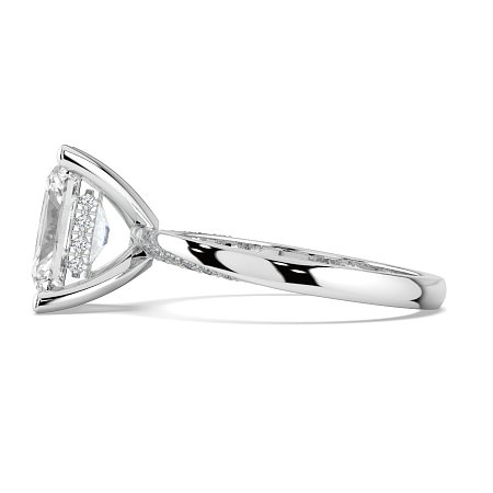 Ariel 4 Claws with half Swirled Diamonds on Band