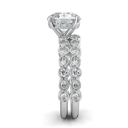 Cara Oval and Round Diamonds Wedding Ring