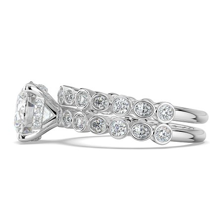 Cara Oval and Round Diamonds Wedding Ring