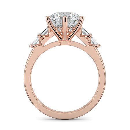 Cathedral 6 Claws with Emerald Diamonds on Band