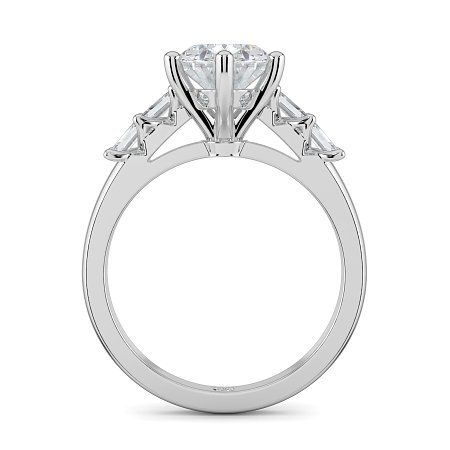 Cathedral 6 Claws with Emerald Diamonds on Band