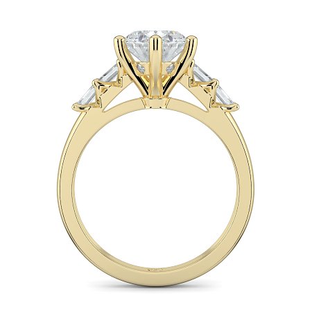 Cathedral 6 Claws with Emerald Diamonds on Band