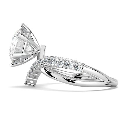 Jana 6 Claws and Double Band with Diamonds