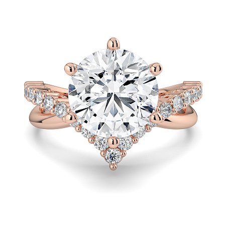 Jana 6 Claws and Double Band with Diamonds