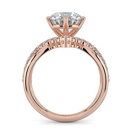 Jana 6 Claws and Double Band with Diamonds