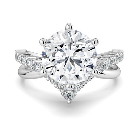 Jana 6 Claws and Double Band with Diamonds