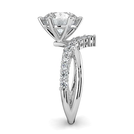 Jana 6 Claws and Double Band with Diamonds