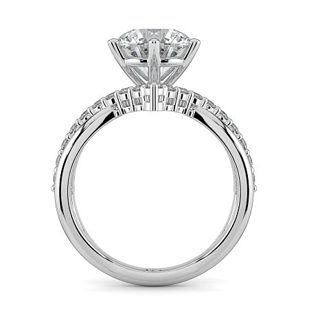 Jana 6 Claws and Double Band with Diamonds