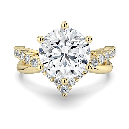 Jana 6 Claws and Double Band with Diamonds