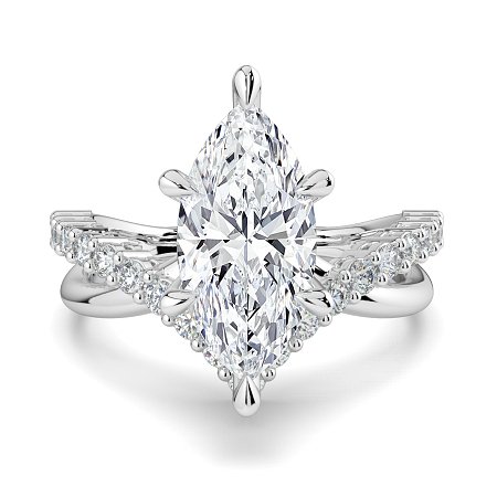 Jana 6 Claws and Double Band with Diamonds