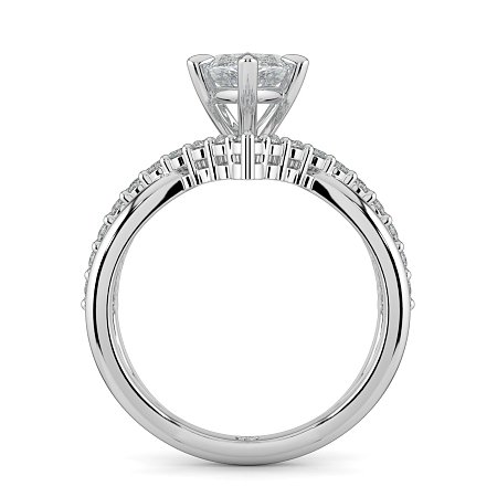 Jana 6 Claws and Double Band with Diamonds